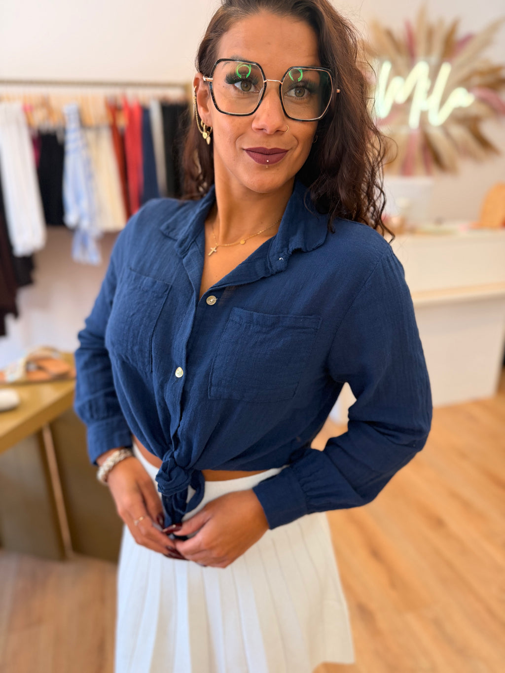 Crop chemise SANDY